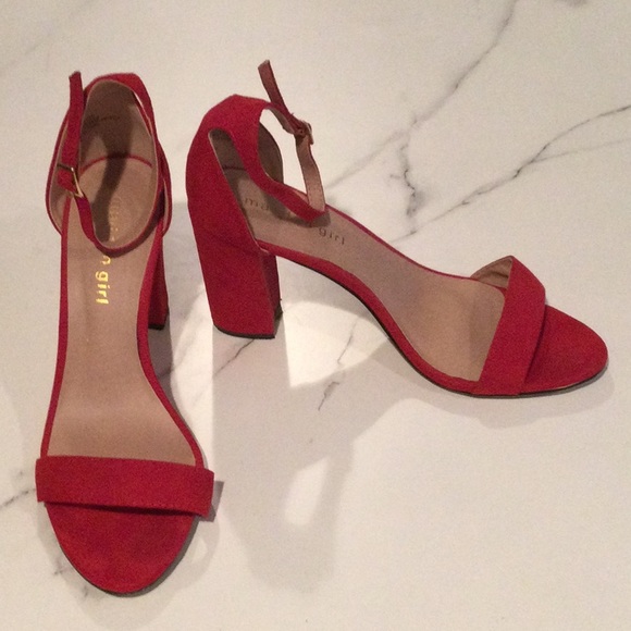 Madden girl ankle strap red sandals, 7 - Picture 3 of 5